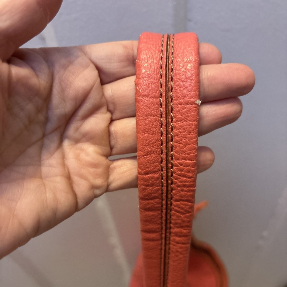 The Sak Leather Handbag Coral 14 X 10" - Picture 11 of 15